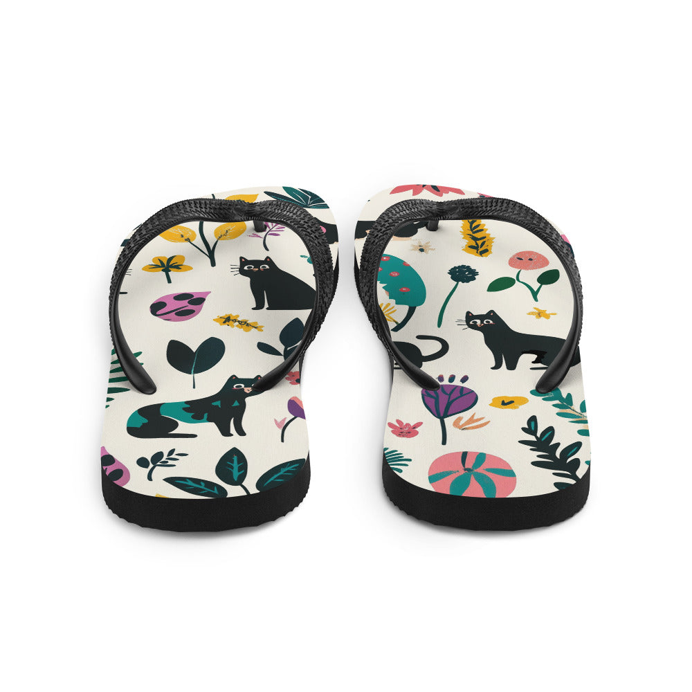 Tropical Kitties Flip-Flops